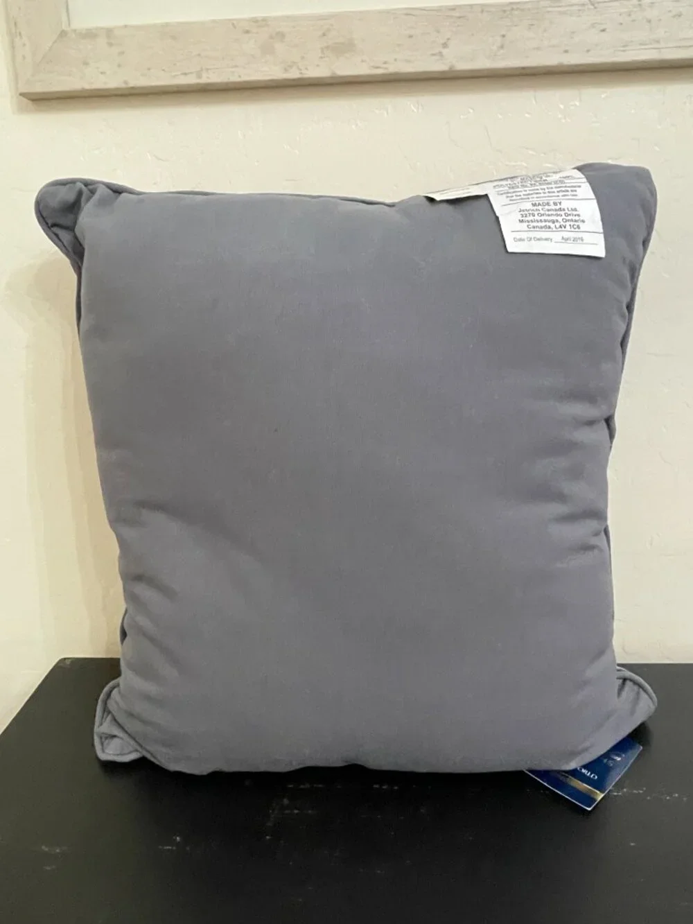 New Kensington Gardens Amelia Velvet Beaded Pillow Gray 20